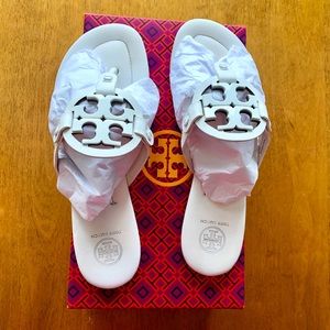 Tory Burch Miller Sandals - White - Size 9